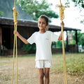 Bamboo Kids Nightwear Set - Snow White (Cream) (1-5Years) | Initials 3