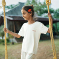 Bamboo Kids Nightwear Full set - Snow White (Cream) (1-5Years) | Initials 3