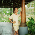 Bamboo Kids Nightwear Full set - Pastel Yellow (1-5Years) | Initials 2
