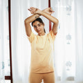 Bamboo Women Nightwear Full Set - ⁠⁠Peach (S-XL) | Initials 2