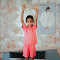 Bamboo Kids Nightwear Full set - Fuchsia Pink (1-5Years) | Initials 3
