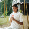 Bamboo Women Nightwear Full set - ⁠Snow White (Cream) (S-XL) | Initials 3