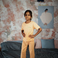 Bamboo Kids Nightwear Full set -Peach (1-5Years) | Initials 1