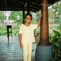Bamboo Kids Nightwear Full set - Pastel Yellow (1-5Years) | Initials 4